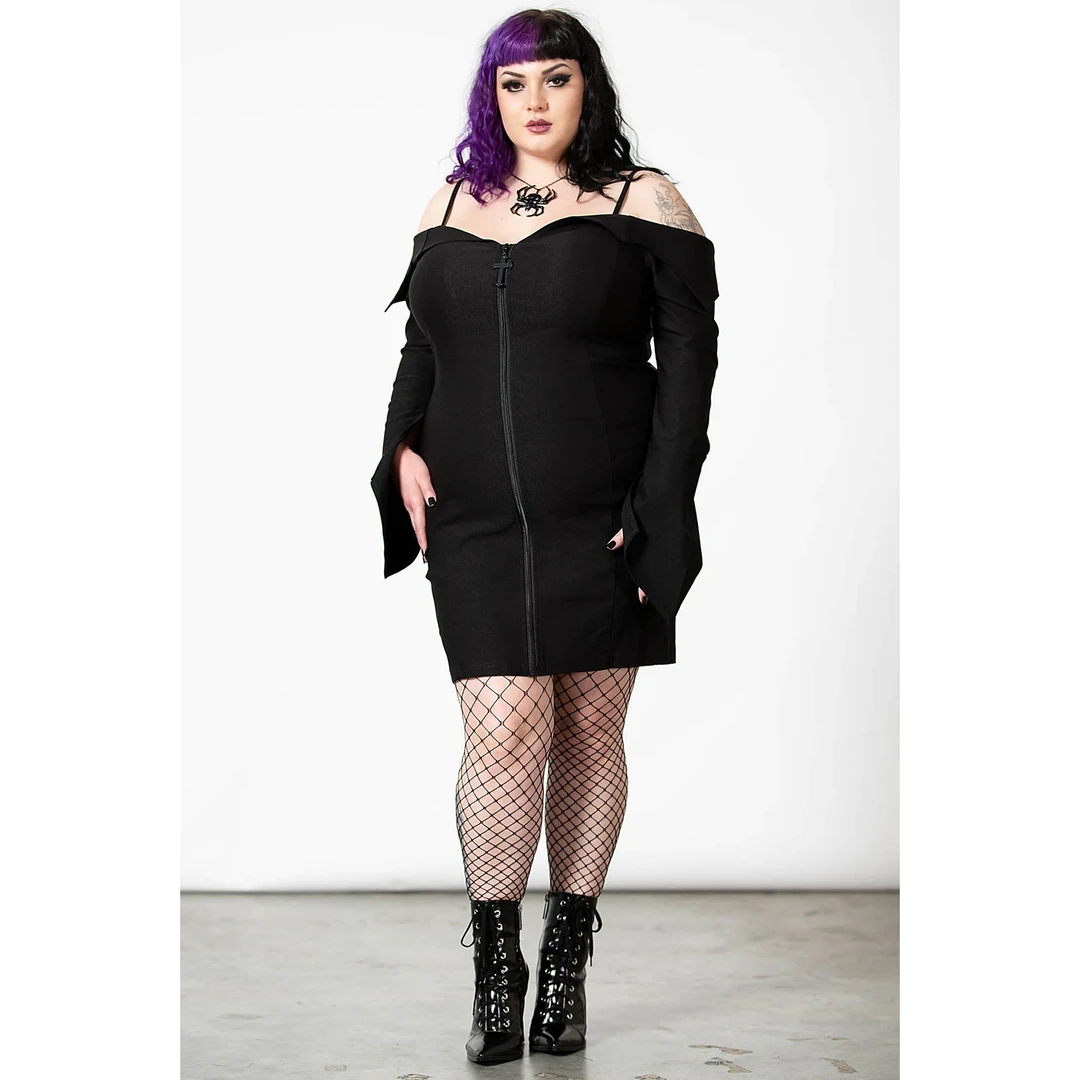 KILLSTAR DEMELZA BARDOT ZIP DRESS Shop Sour+Plus 4 KILLSTAR DEMELZA BARDOT ZIP DRESS Shop Sour+Plus