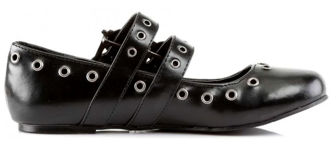 DEMONIA SKULLED MARY JANE FLATS Footwear 4 DEMONIA SKULLED MARY JANE FLATS Footwear