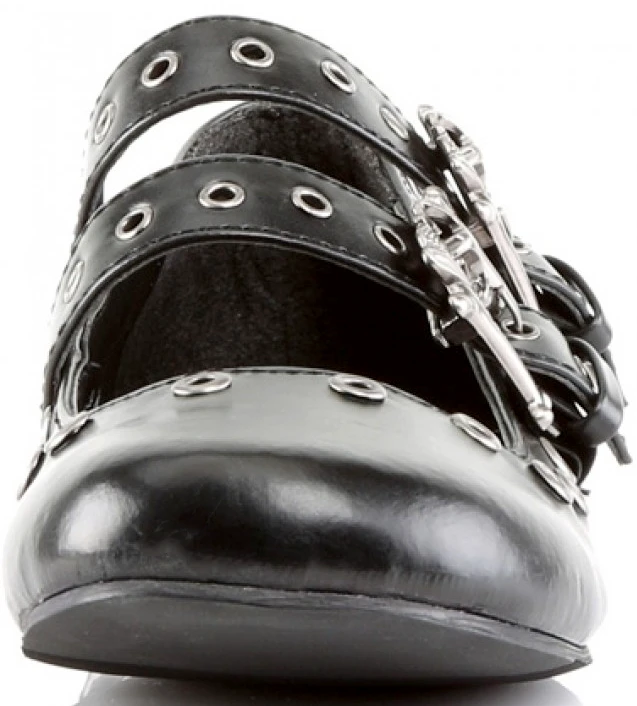 DEMONIA SKULLED MARY JANE FLATS Footwear 6 DEMONIA SKULLED MARY JANE FLATS Footwear