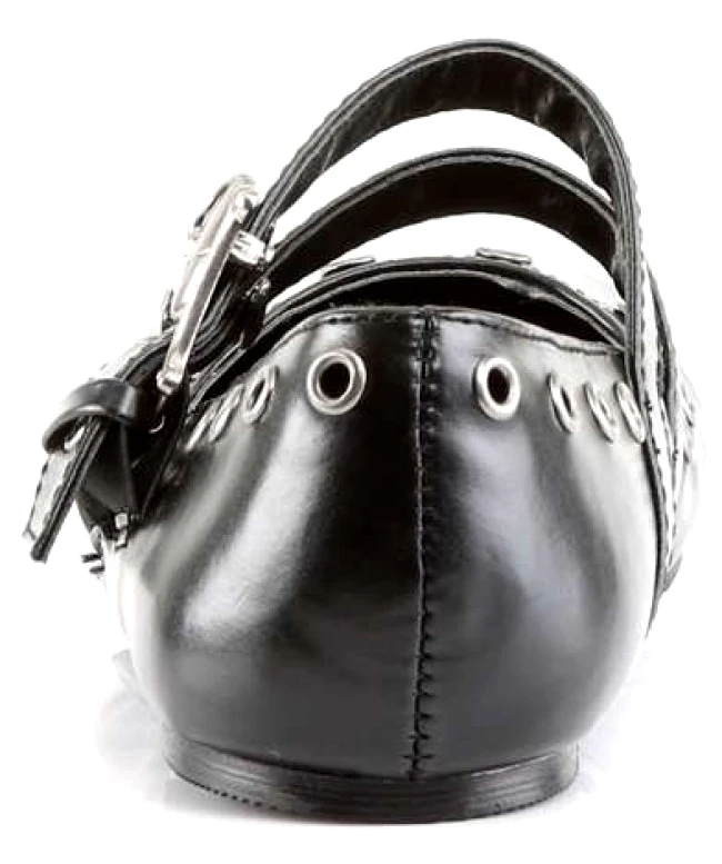 DEMONIA SKULLED MARY JANE FLATS Footwear 5 DEMONIA SKULLED MARY JANE FLATS Footwear