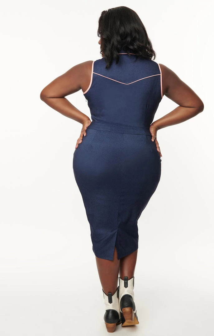 UNIQUE VINTAGE DENIM WESTERN FRINGE WIGGLE DRESS Shop Sour+Plus 9 UNIQUE VINTAGE DENIM WESTERN FRINGE WIGGLE DRESS Shop Sour+Plus