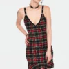 JAWBREAKER DISGRACED TARTAN MINI DRESS