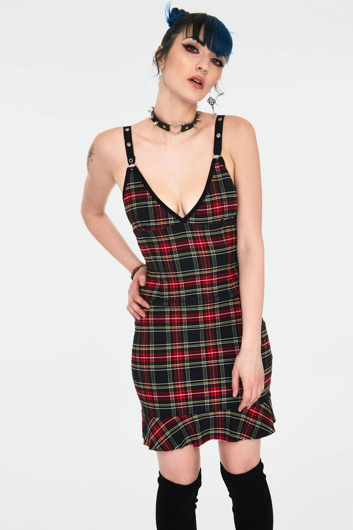 JAWBREAKER DISGRACED TARTAN MINI DRESS 3 JAWBREAKER DISGRACED TARTAN MINI DRESS