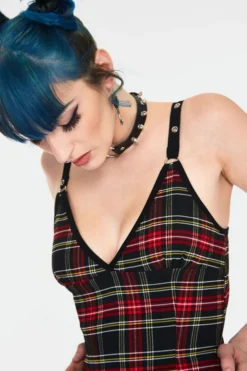 JAWBREAKER DISGRACED TARTAN MINI DRESS