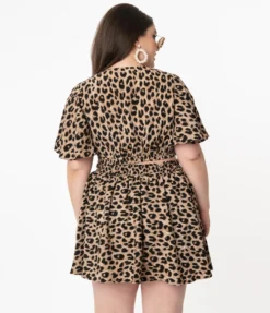 UNIQUE VINTAGE LEOPARD PRINT DOTTIE CROP TOP Shop Sour+Plus