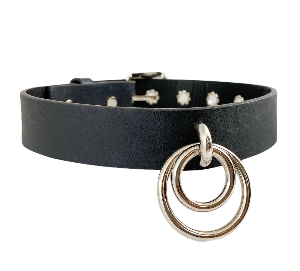 None DOUBLE RING LEATHER CHOKER 3 None DOUBLE RING LEATHER CHOKER
