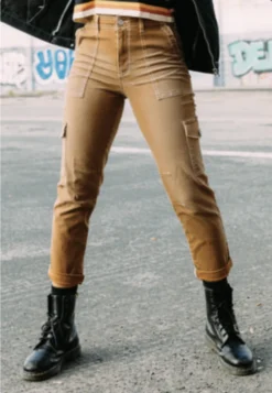 Apparel DICKIES GIRL ROLL CUFF CARGO PANTS BROWN