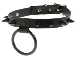 None Back In Stock ELEMENT BLACK HANGING RING SPIKE CHOKER