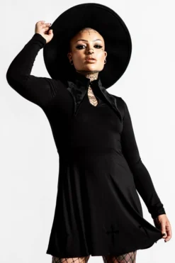 KILLSTAR ELISSABAT COLLAR DRESS Shop Sour+Plus