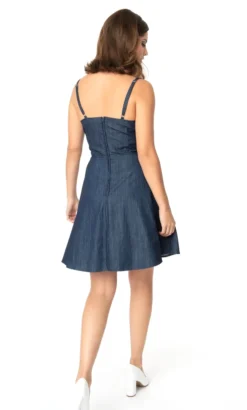 SMAK PARLOUR DENIM ETERNAL OPTIMIST FLARE DRESS Apparel 10 SMAK PARLOUR DENIM ETERNAL OPTIMIST FLARE DRESS Apparel