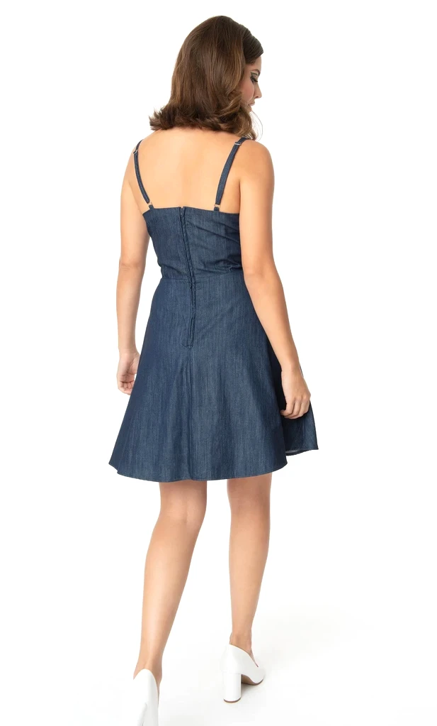 SMAK PARLOUR DENIM ETERNAL OPTIMIST FLARE DRESS Apparel 6 SMAK PARLOUR DENIM ETERNAL OPTIMIST FLARE DRESS Apparel