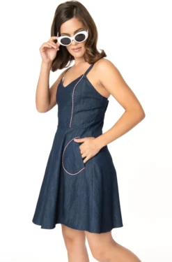 SMAK PARLOUR DENIM ETERNAL OPTIMIST FLARE DRESS Apparel 11 SMAK PARLOUR DENIM ETERNAL OPTIMIST FLARE DRESS Apparel