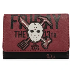 LOUNGEFLY FRIDAY THE 13TH JASON MASK TRIFOLD WALLET