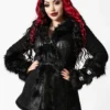 Shop Sour+Plus KILLSTAR FLIES BY NIGHT FAUX-FUR COAT