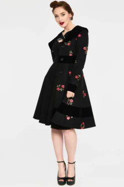 VOODOO VIXEN FLO FLORAL FLOCKED COAT 10 VOODOO VIXEN FLO FLORAL FLOCKED COAT
