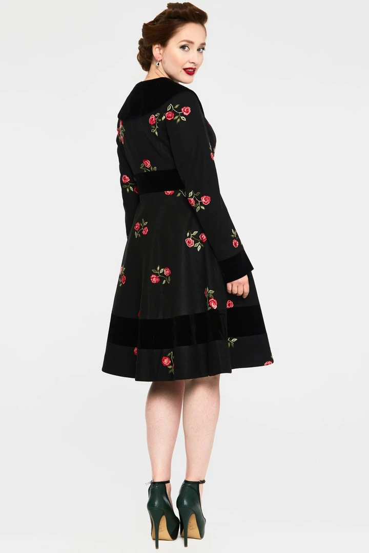 VOODOO VIXEN FLO FLORAL FLOCKED COAT 7 VOODOO VIXEN FLO FLORAL FLOCKED COAT