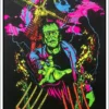 None FRANKENSTEIN’S MONSTER FLOCKED BLACKLIGHT POSTER