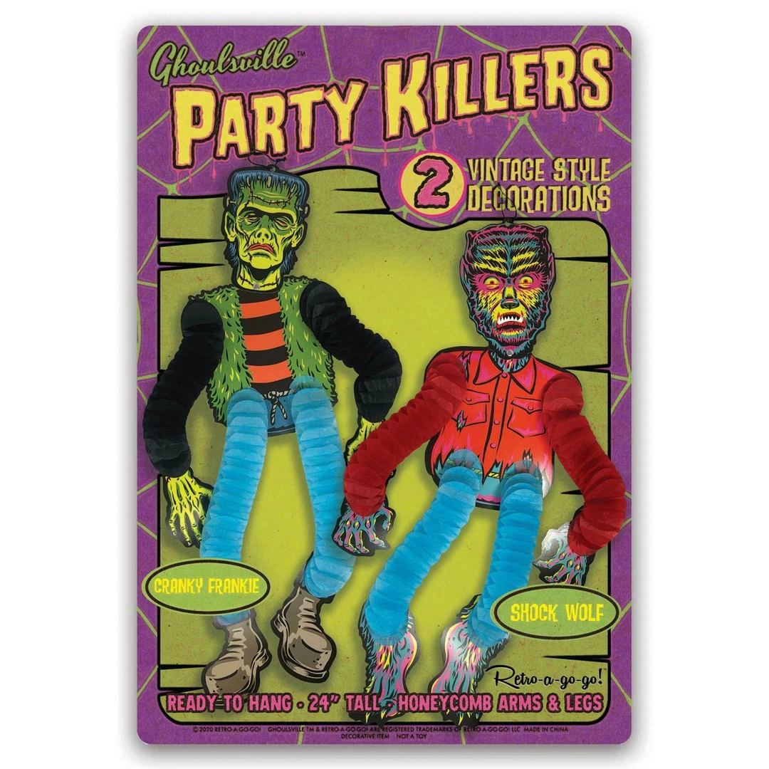 Homewares RETRO A GO GO PARTY KILLERS DECORATIONS CRANKY FRANKIE & SHOCK WOLF 4 Homewares RETRO A GO GO PARTY KILLERS DECORATIONS CRANKY FRANKIE & SHOCK WOLF