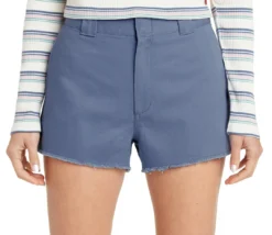 DICKIES GIRL FRAYED WORK SHORTS WASHED NAVY