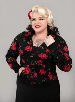 SOURPUSS ROSE GARDEN CROPPED HOODIE