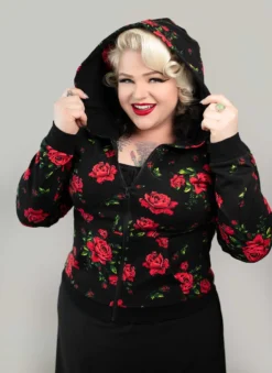 SOURPUSS ROSE GARDEN CROPPED HOODIE