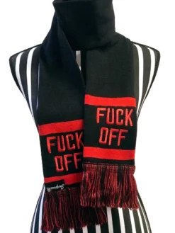 SOURPUSS F*CK OFF KNIT SCARF