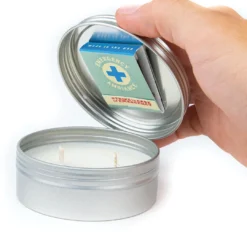 WHISKEY RIVER SOAP CO. F*CK WORK EMERGENCY AMBIANCE TIN SOY CANDLE Homewares