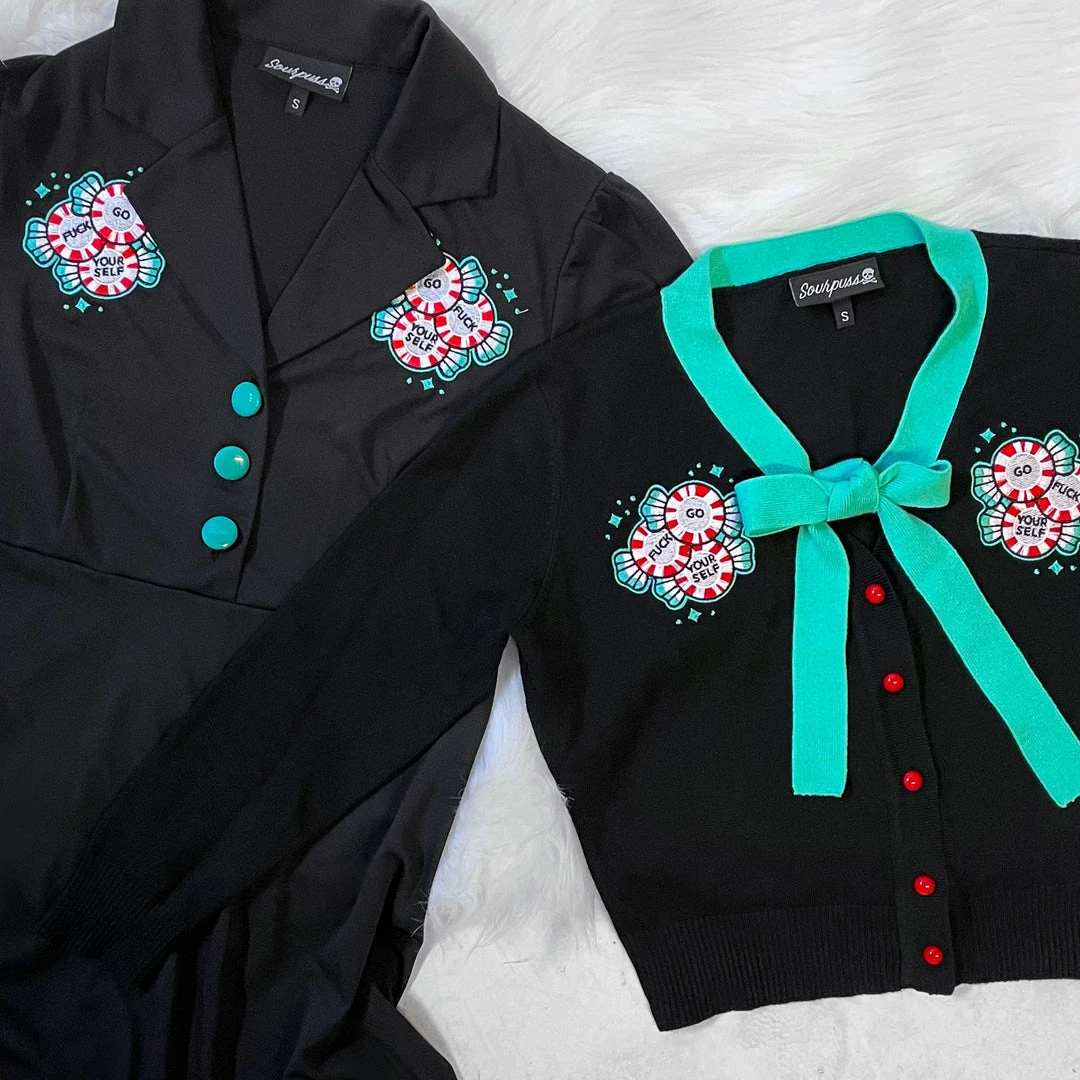 SOURPUSS GFY CANDIES CARDIGAN Shop Sour+Plus 5 SOURPUSS GFY CANDIES CARDIGAN Shop Sour+Plus