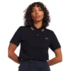 Shop Sour+Plus FRED PERRY GIRLS TWIN TIPPED POLO NAVY/COURT CLAY