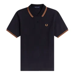 Shop Sour+Plus FRED PERRY GIRLS TWIN TIPPED POLO NAVY/COURT CLAY