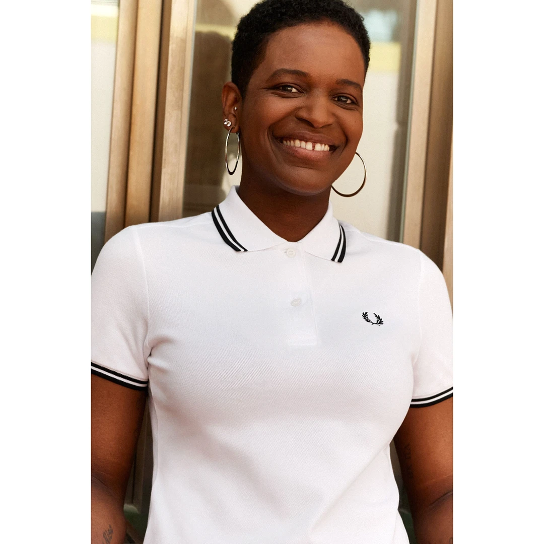 What's New FRED PERRY GIRLS TWIN TIPPED POLO WHT 3 What's New FRED PERRY GIRLS TWIN TIPPED POLO WHT