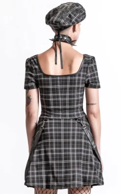 KILLSTAR GRAVE REBELLION DRESS ASH TARTAN Shop Sour+Plus