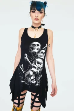 JAWBREAKER GRAVEYARD SKULLS MESH-BACK TANK TOP Apparel