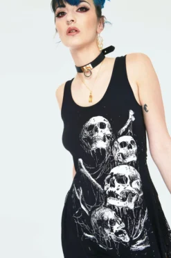 JAWBREAKER GRAVEYARD SKULLS MESH-BACK TANK TOP Apparel