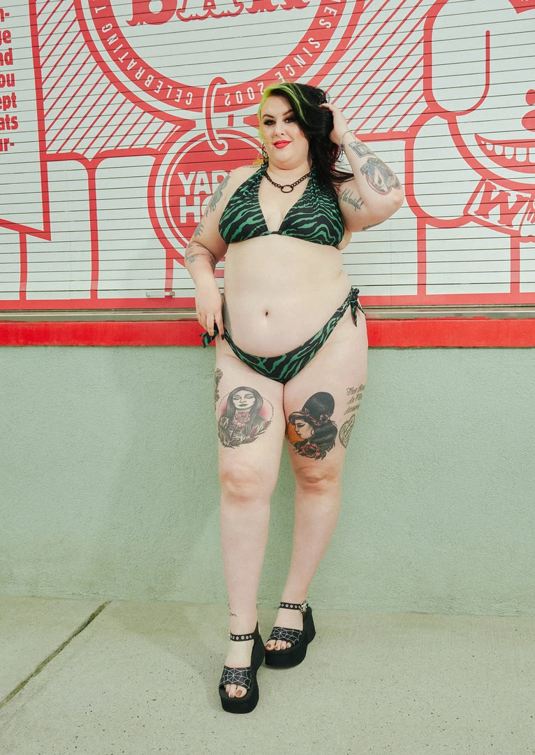 What's New SOURPUSS GREEN ZEBRA SCRUNCH BIKINI 6 What's New SOURPUSS GREEN ZEBRA SCRUNCH BIKINI