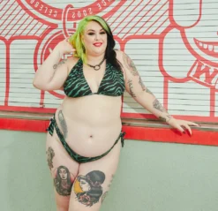 What's New SOURPUSS GREEN ZEBRA SCRUNCH BIKINI 10 What's New SOURPUSS GREEN ZEBRA SCRUNCH BIKINI