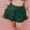 What's New SOURPUSS GREEN ZEBRA SWIM SKIRT