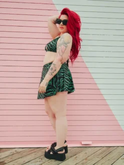 What's New SOURPUSS GREEN ZEBRA SWIM SKIRT 10 What's New SOURPUSS GREEN ZEBRA SWIM SKIRT