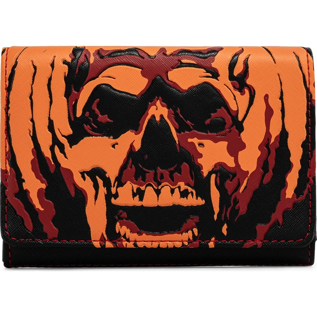 LOUNGEFLY HALLOWEEN II MICHAEL MYERS PUMPKIN TRIFOLD WALLET 3 LOUNGEFLY HALLOWEEN II MICHAEL MYERS PUMPKIN TRIFOLD WALLET