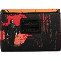 LOUNGEFLY HALLOWEEN II MICHAEL MYERS PUMPKIN TRIFOLD WALLET