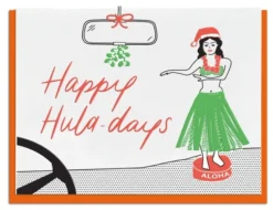 None HAPPY HULA DAYS CHRISTMAS GREETING CARD Holidays