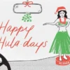 None HAPPY HULA DAYS CHRISTMAS GREETING CARD Holidays