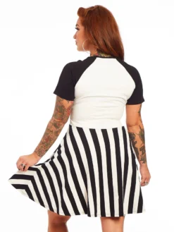 Shop Sour+Plus SOURPUSS HAUNTED HOUSE RAGLAN SKATER DRESS