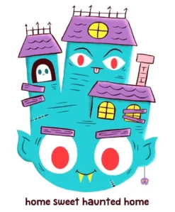 JELLYKOE HOME SWEET HAUNTED HOME PRINT Homewares
