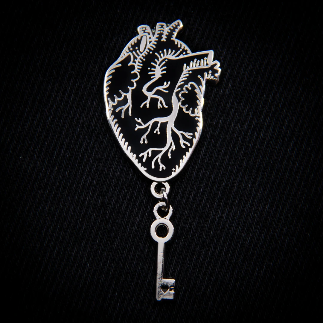 Accessories ECTOGASM GOTHIC ANATOMICAL HEART ENAMEL PIN 3 Accessories ECTOGASM GOTHIC ANATOMICAL HEART ENAMEL PIN