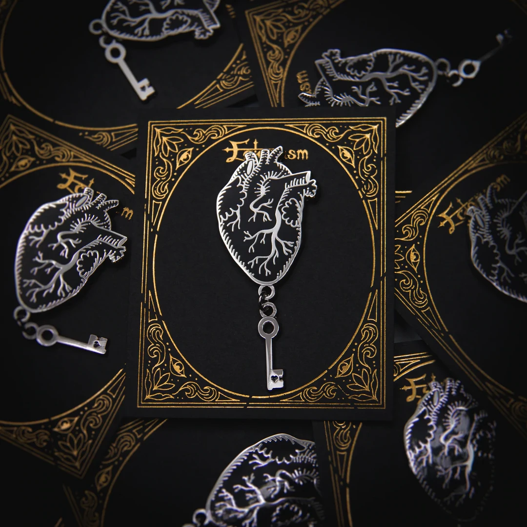 Accessories ECTOGASM GOTHIC ANATOMICAL HEART ENAMEL PIN 4 Accessories ECTOGASM GOTHIC ANATOMICAL HEART ENAMEL PIN