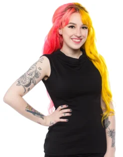 Back In Stock HEART OF HAUTE TRIXIE TOP BLACK