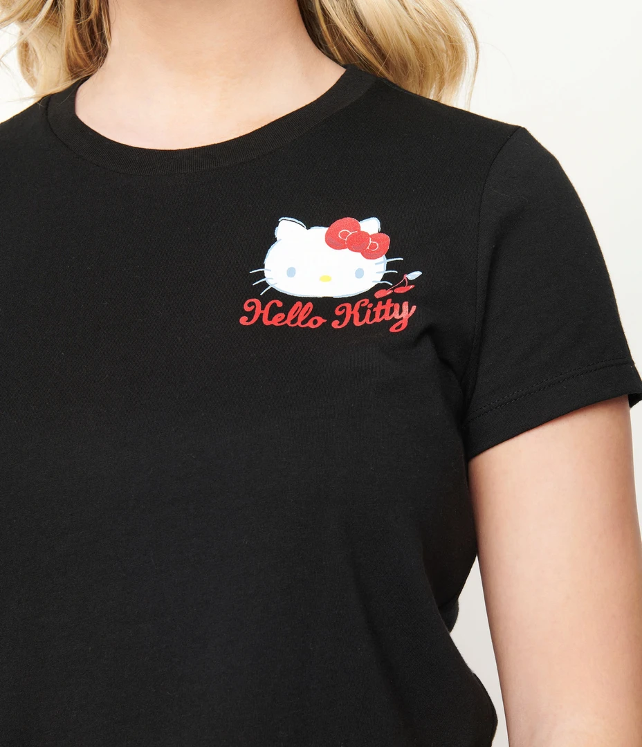 Shop Sour+Plus UNIQUE VINTAGE X HELLO KITTTY BLACK HELLO KITTY CROP TEE 4 Shop Sour+Plus UNIQUE VINTAGE X HELLO KITTTY BLACK HELLO KITTY CROP TEE