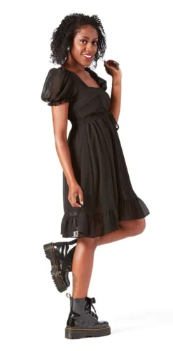 SOURPUSS CREAM PUFF DRESS BLACK Shop Sour+Plus