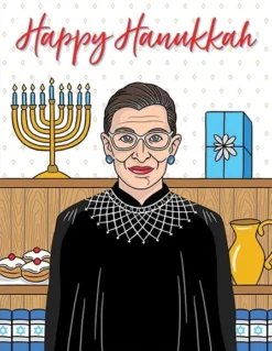 None RBG HAPPY HANUKKAH GREETING CARD